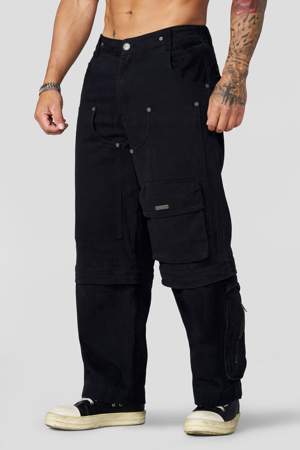 6006 - Cargo Rave Pants - Black