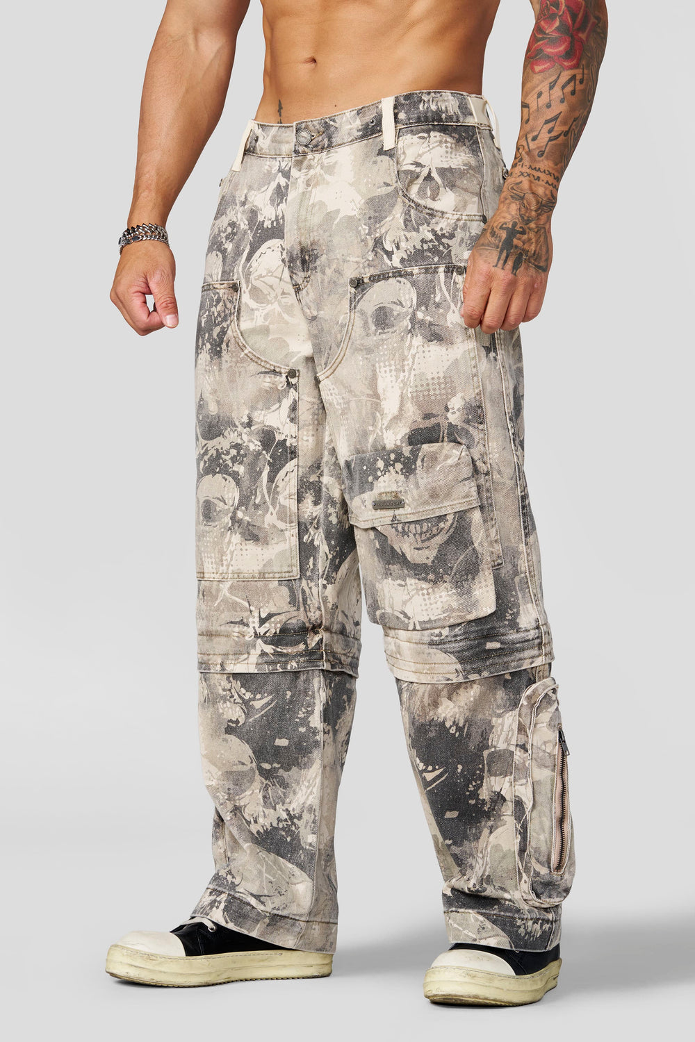 6006 - Cargo Rave Pants - Skull Camo