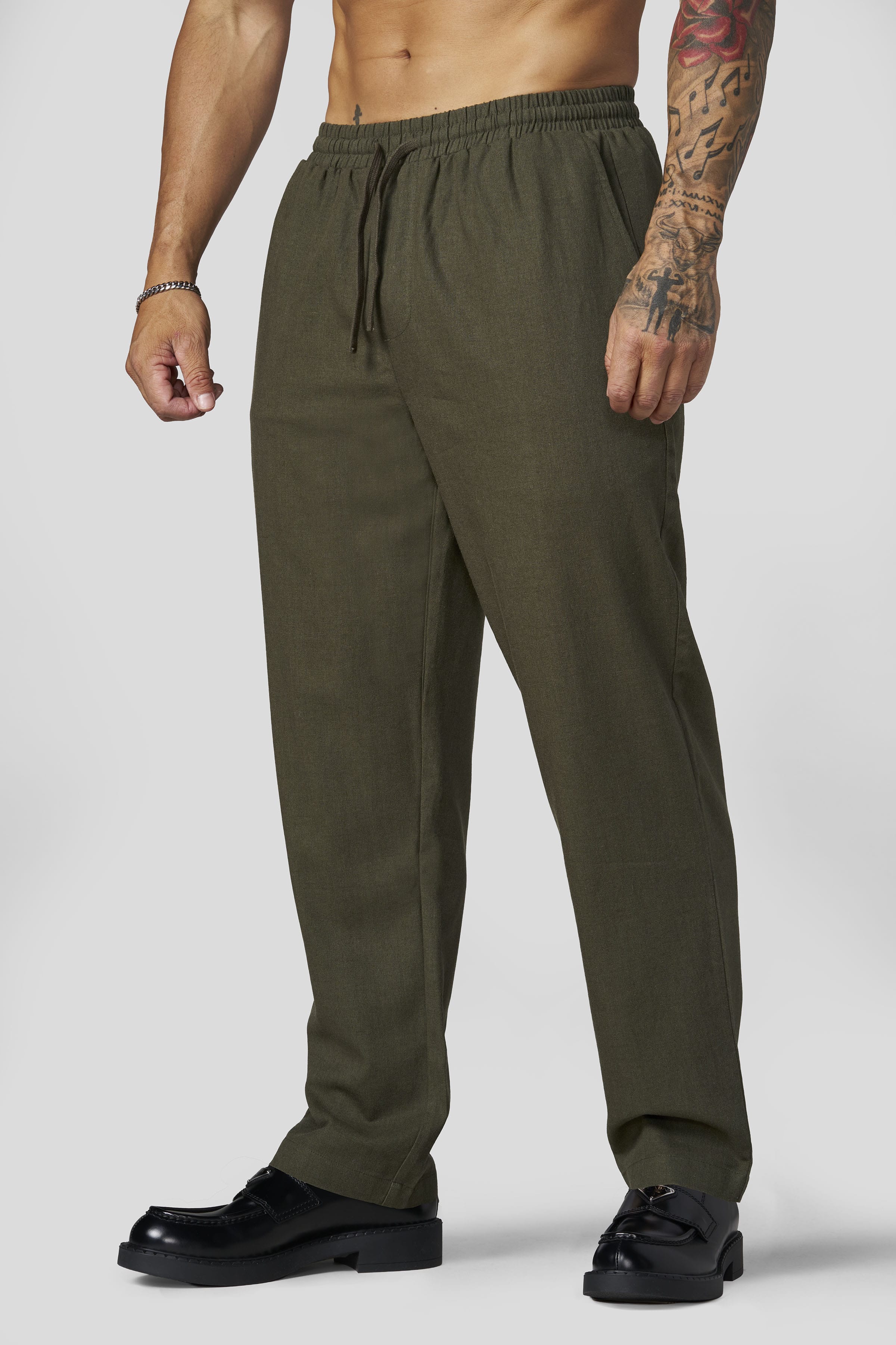 6027 - Beach Club Linen Pants - Olive