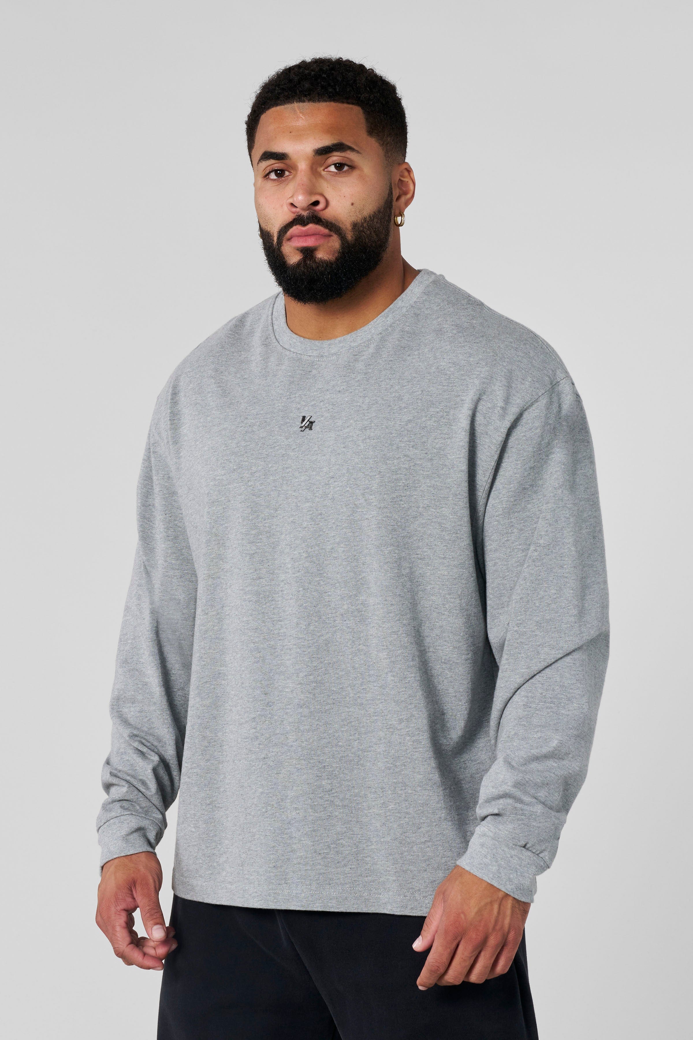 8001 - Elevated Essentials - Longsleeves - Heather Grey