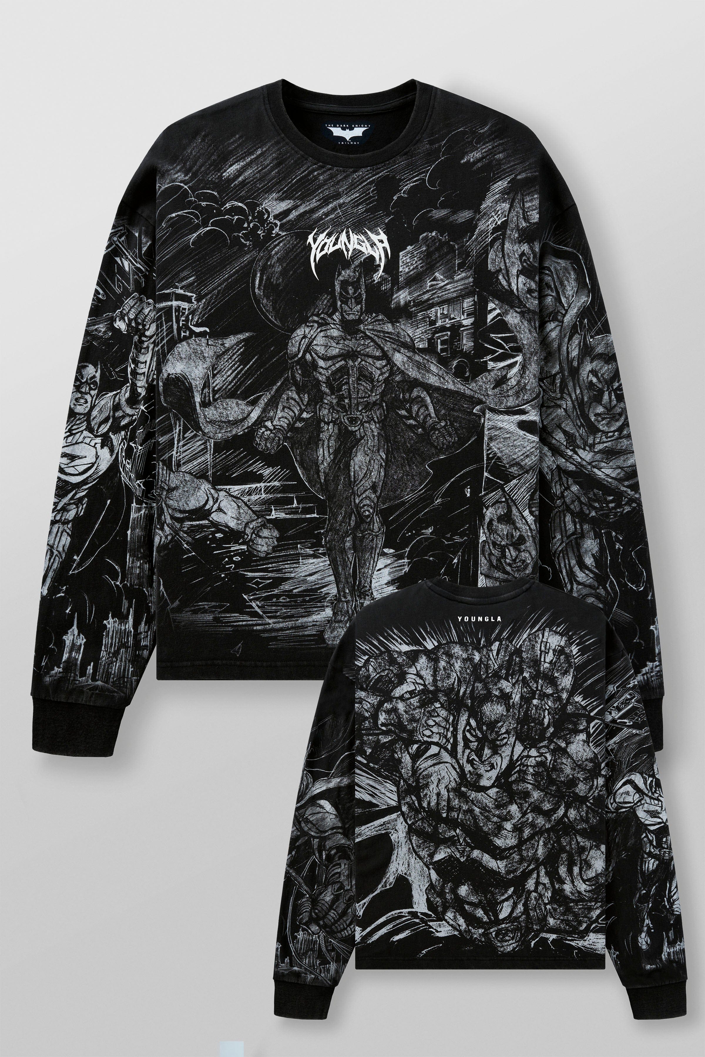 8002 - Batman Comic Longsleeves - Black