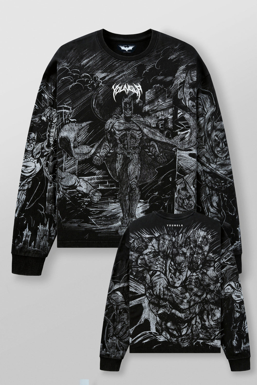 8002 - Batman Comic Longsleeves - Black