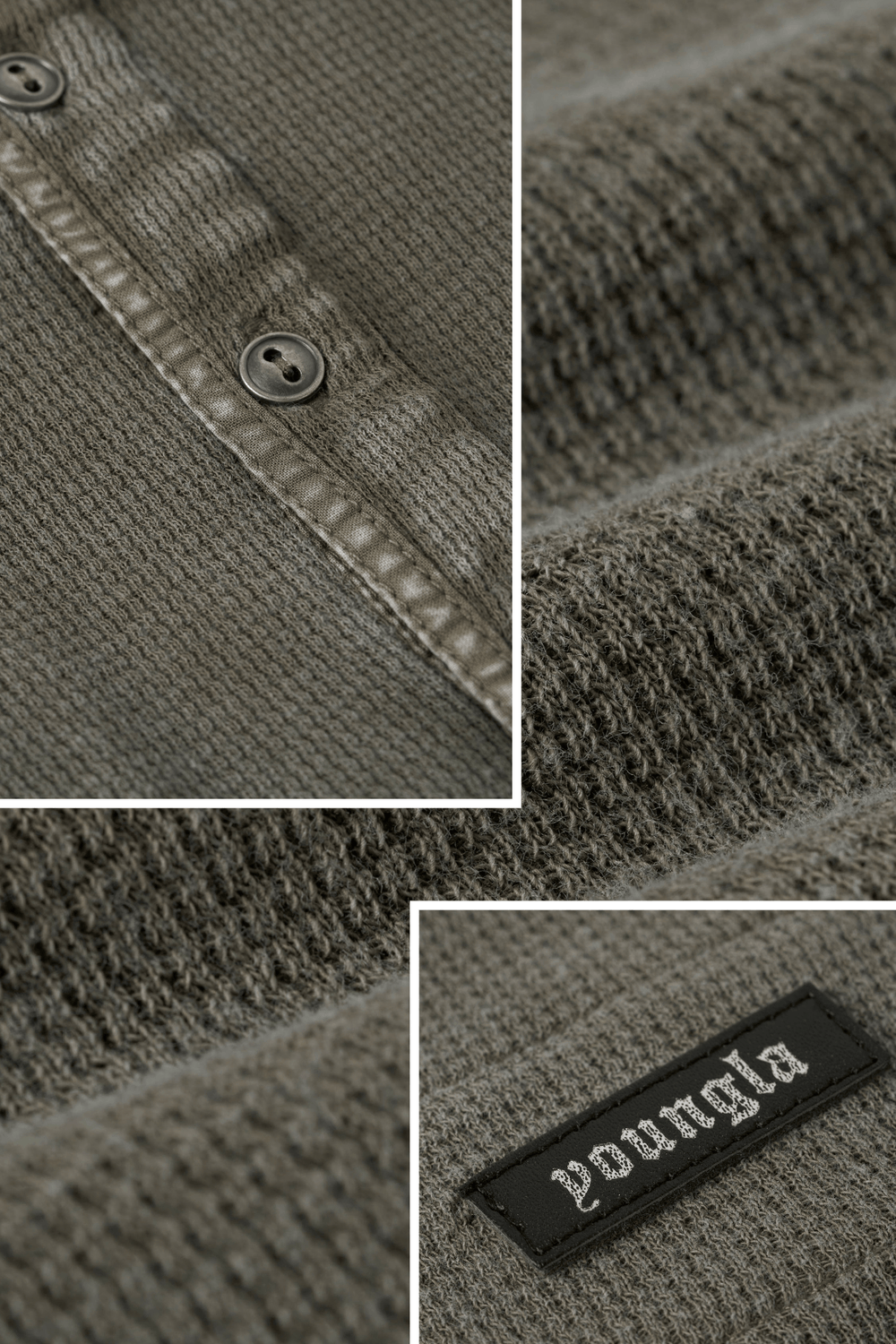8034 - Henley Thermal Longsleeves