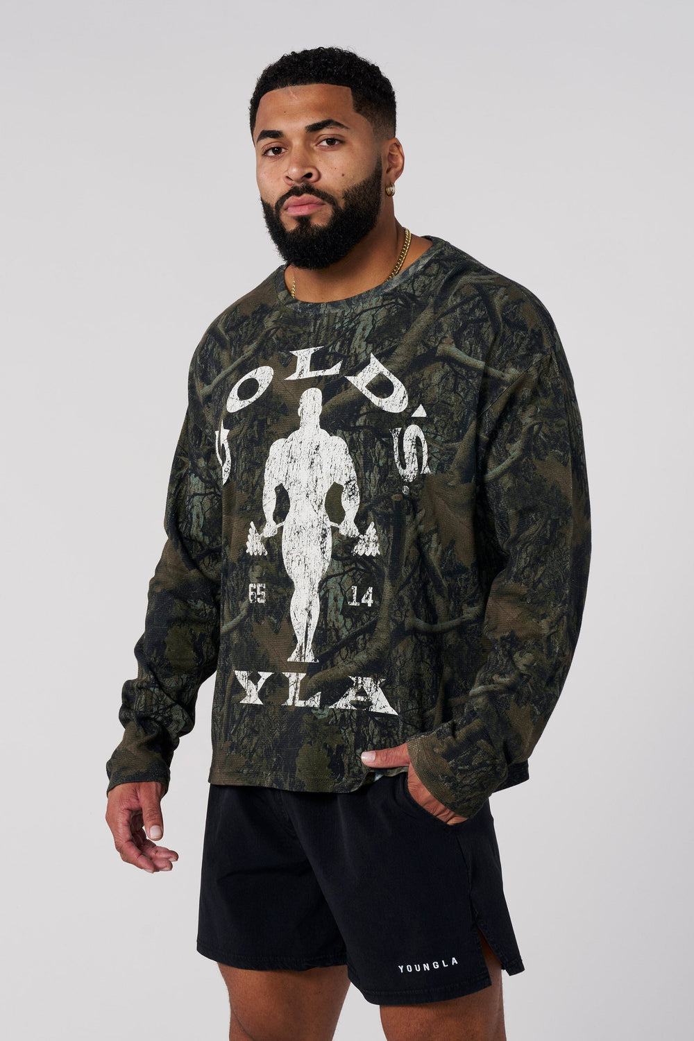 8047 - Gold's Gym Thermal Longsleeves - Dark Tree Camo