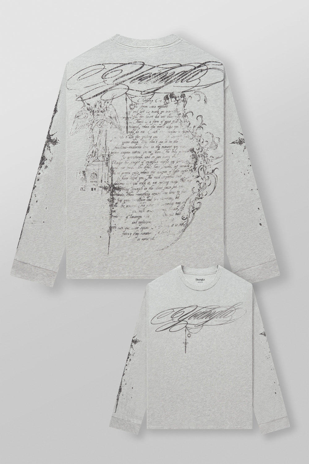 8104 - Sacred Sigil Longsleeves - Heather Grey