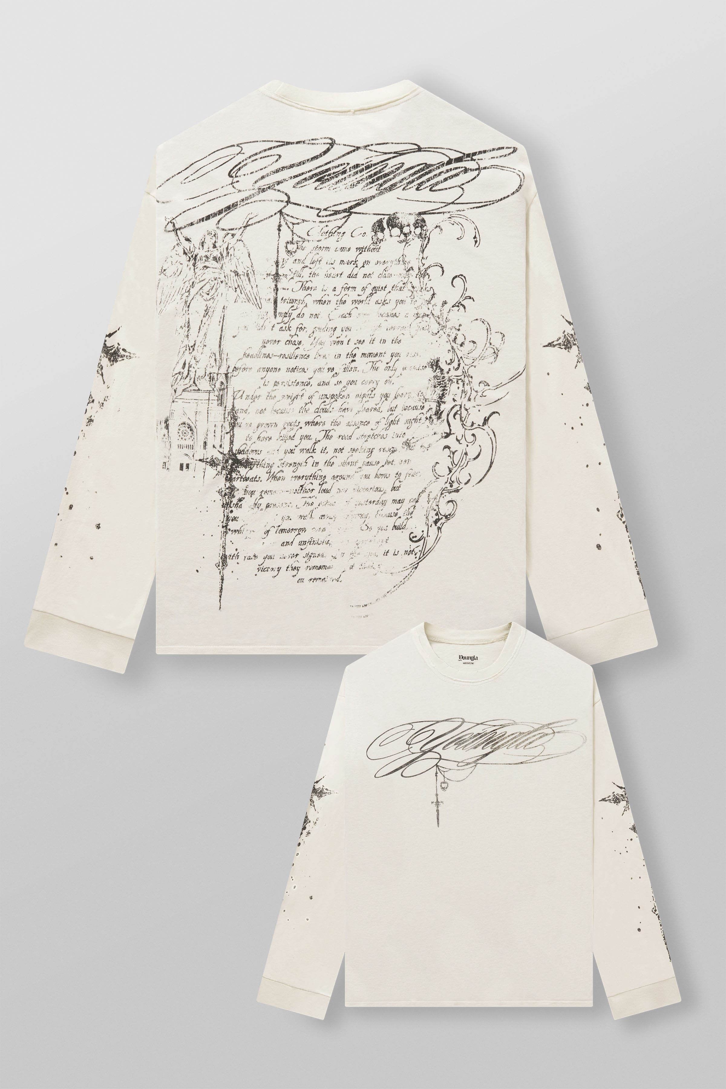 8104 - Sacred Sigil Longsleeves - White