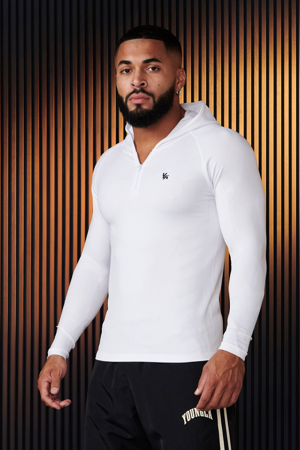 832 - SuperVillain Compression Hoodies - White