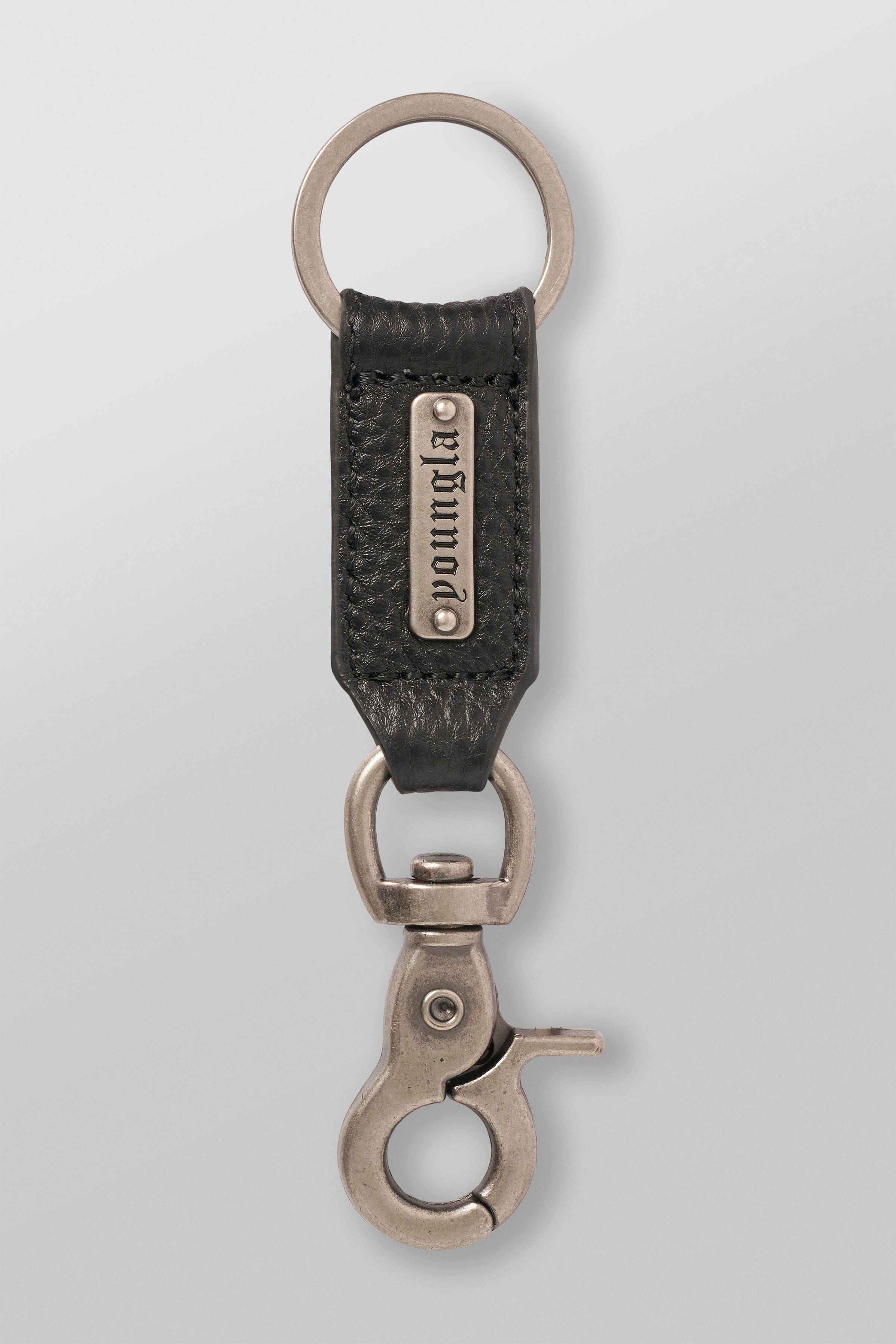 9052 - Leather Keychain - Black