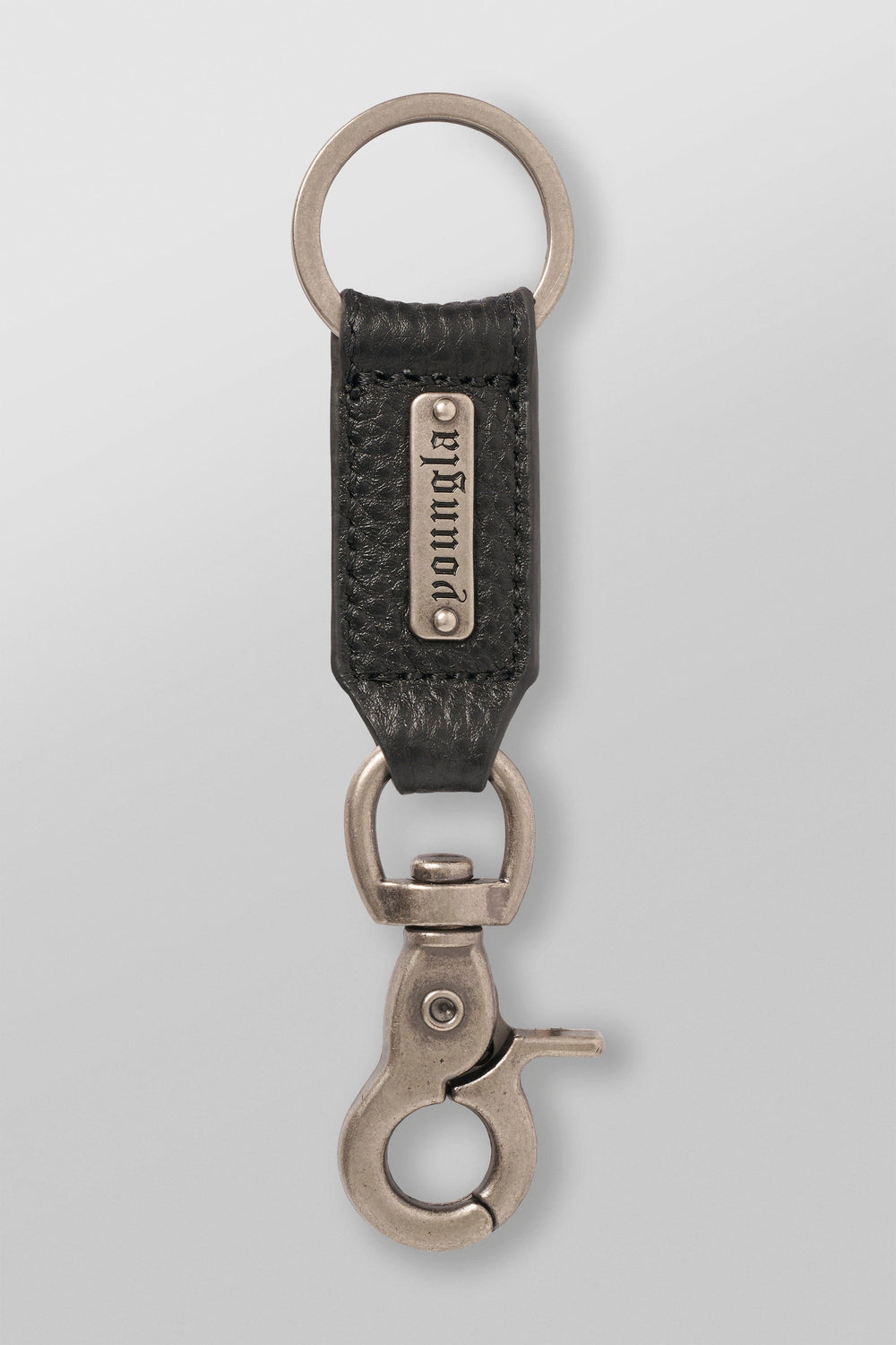 9052 - Leather Keychain - Black