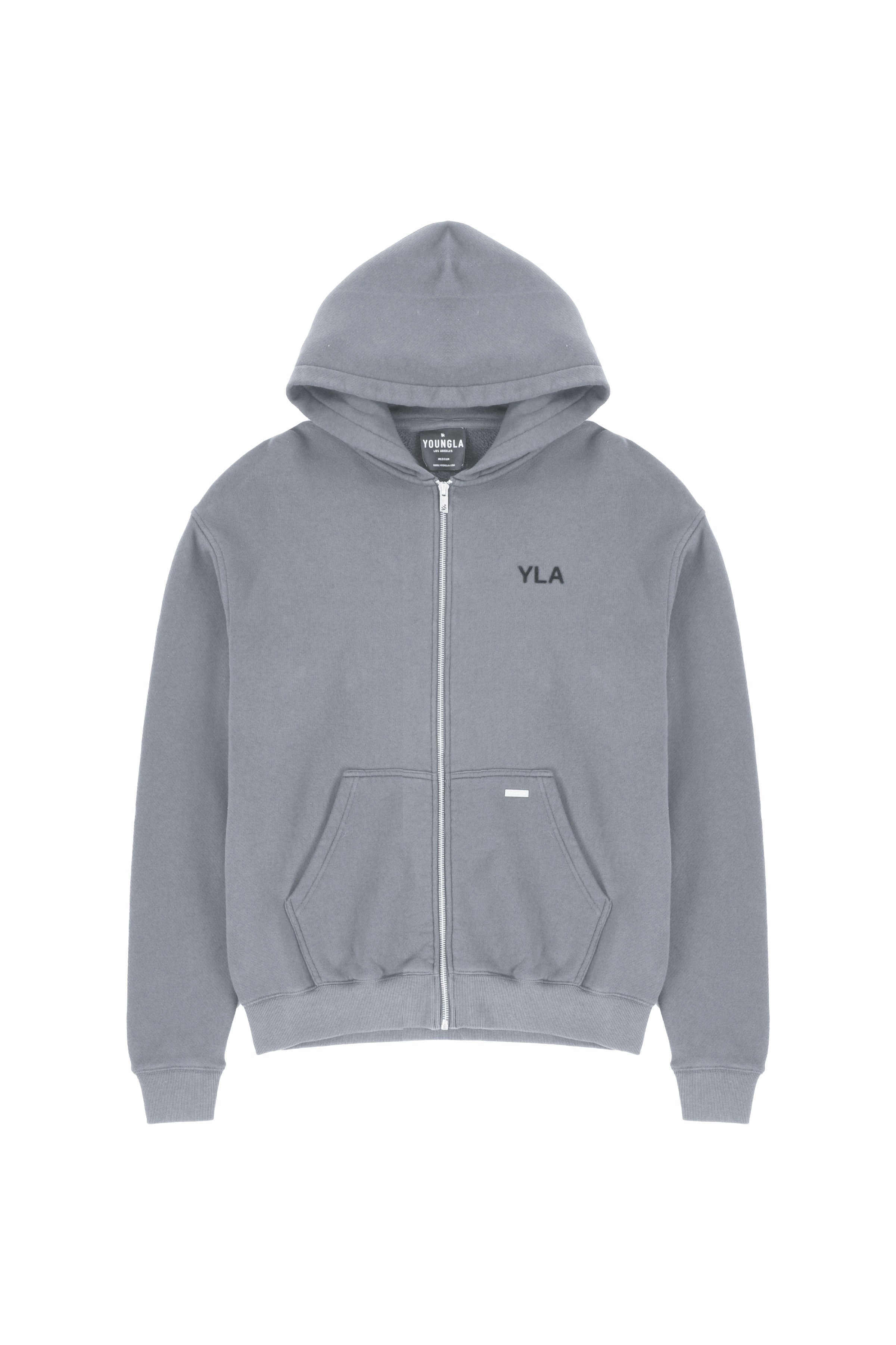 515 Monarch Zip-up Hoodie - Grey Wash