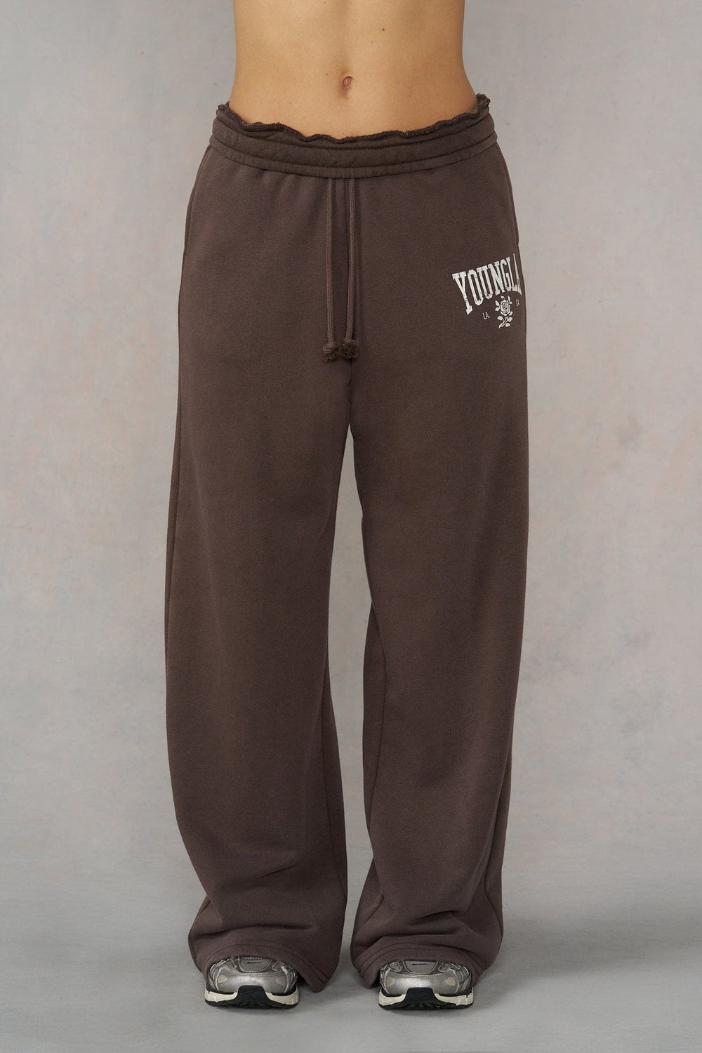 W2213 - OTG Straight Leg Joggers - Brown