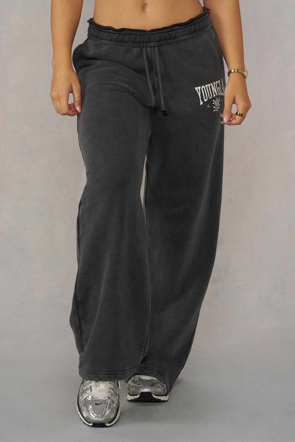 W2213 - OTG Straight Leg Joggers - Black