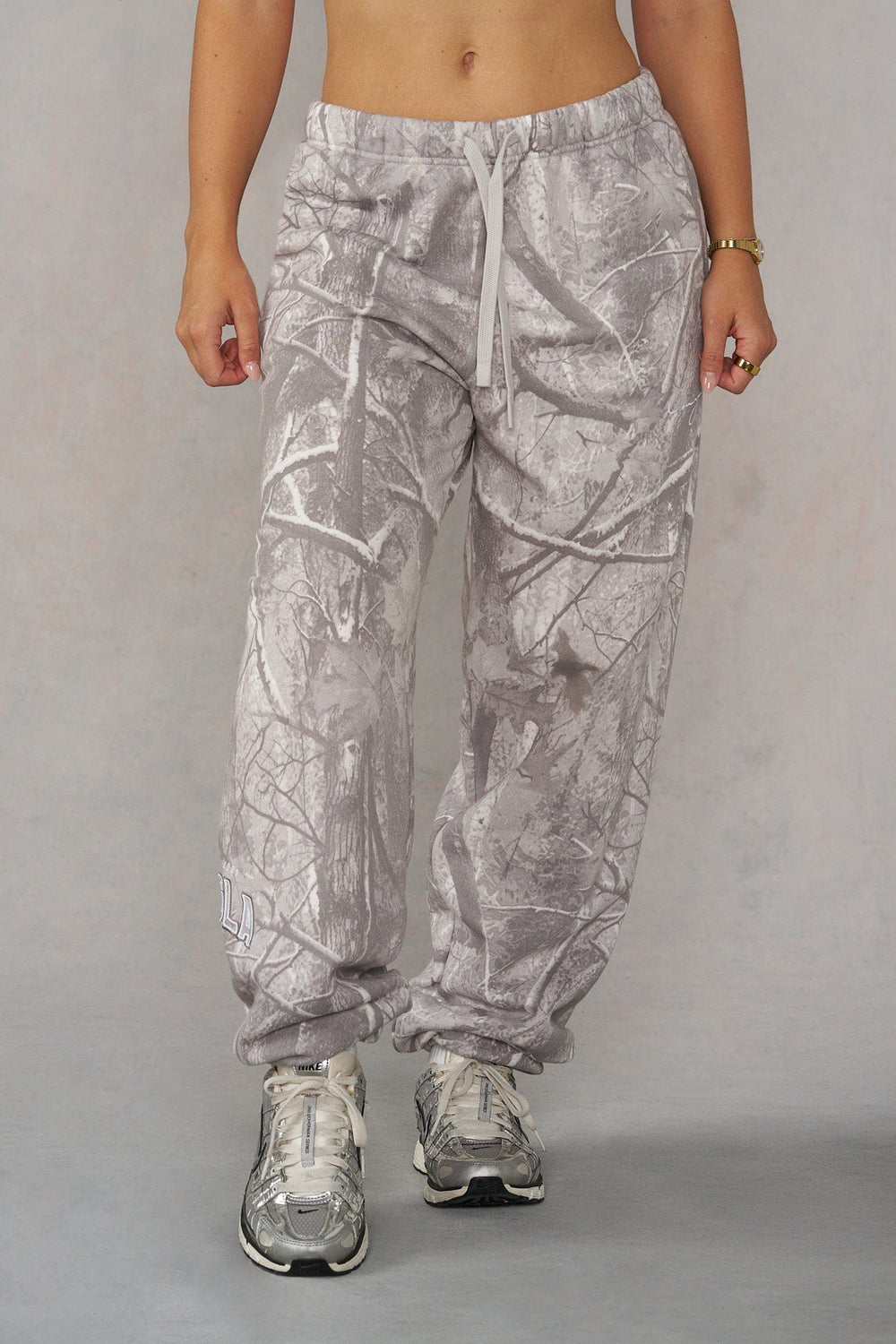 W2226 - Layover Cuff Joggers - Grey Camo