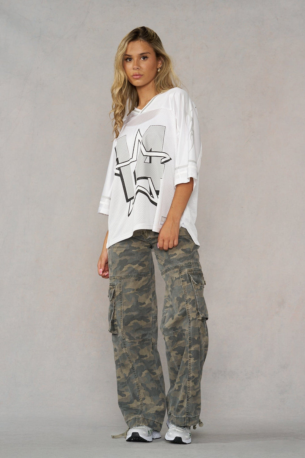W2132 - Camo Straight Cargo Jeans