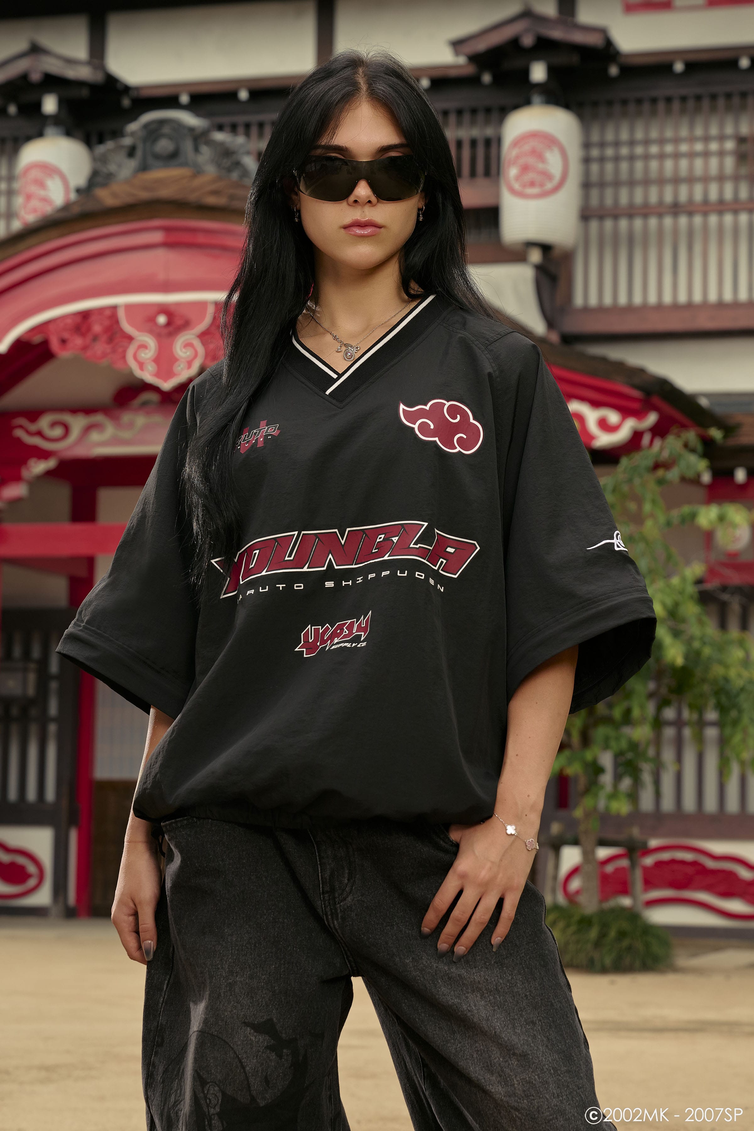 W5224 - Naruto Pullover Windbreaker - Black