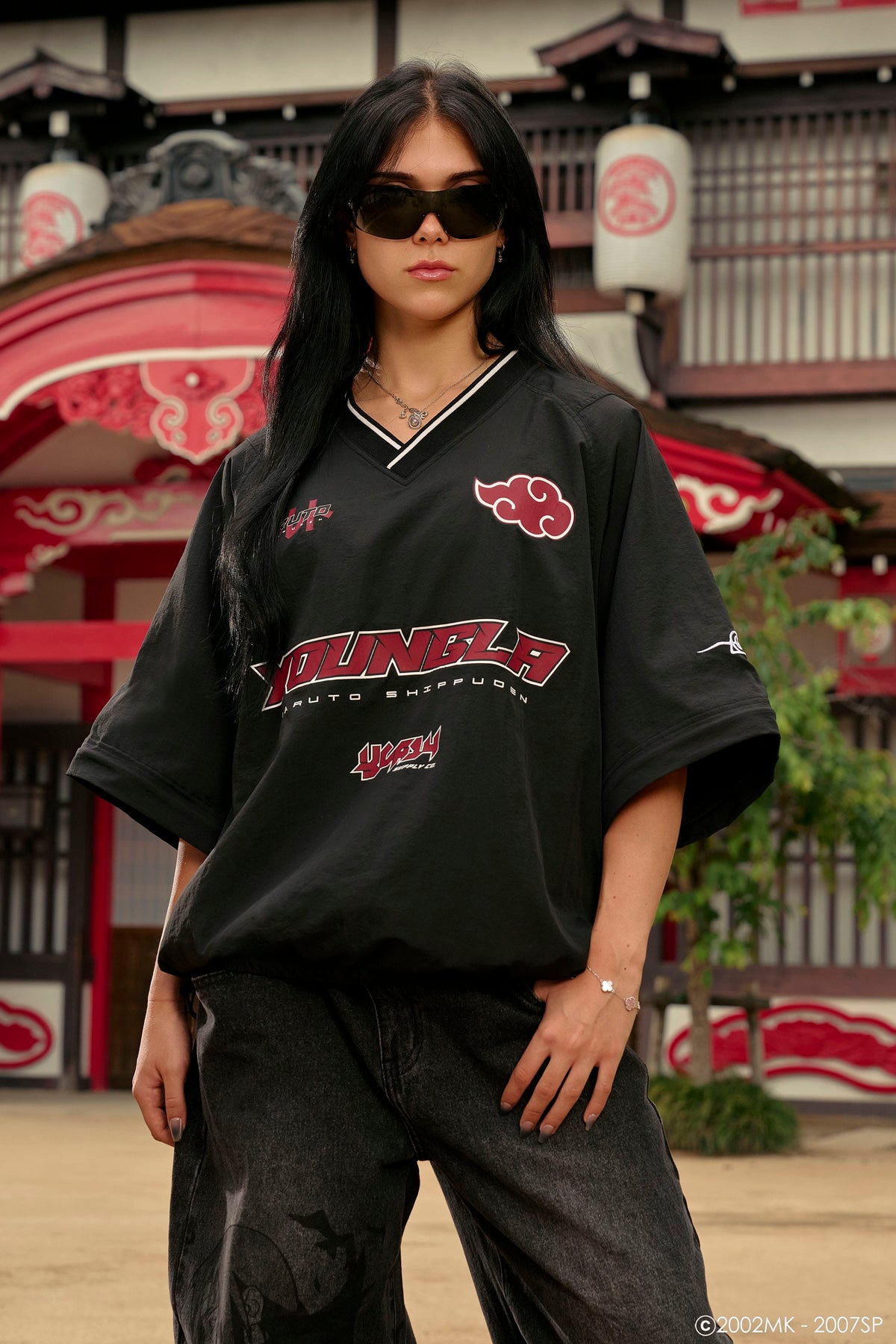 W5224 - Naruto Pullover Windbreaker - Black