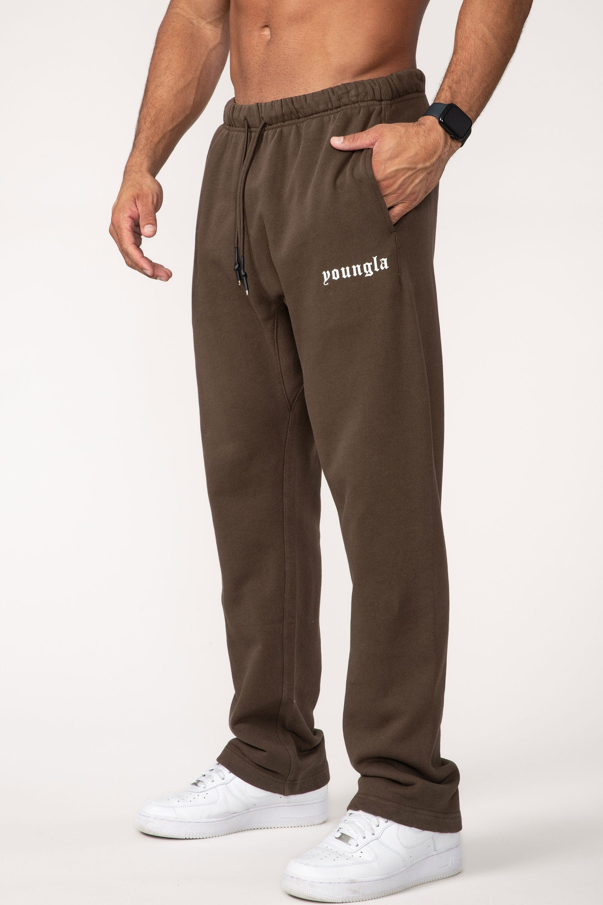 216 Eternal No Cuff Sweats - Brown Wash