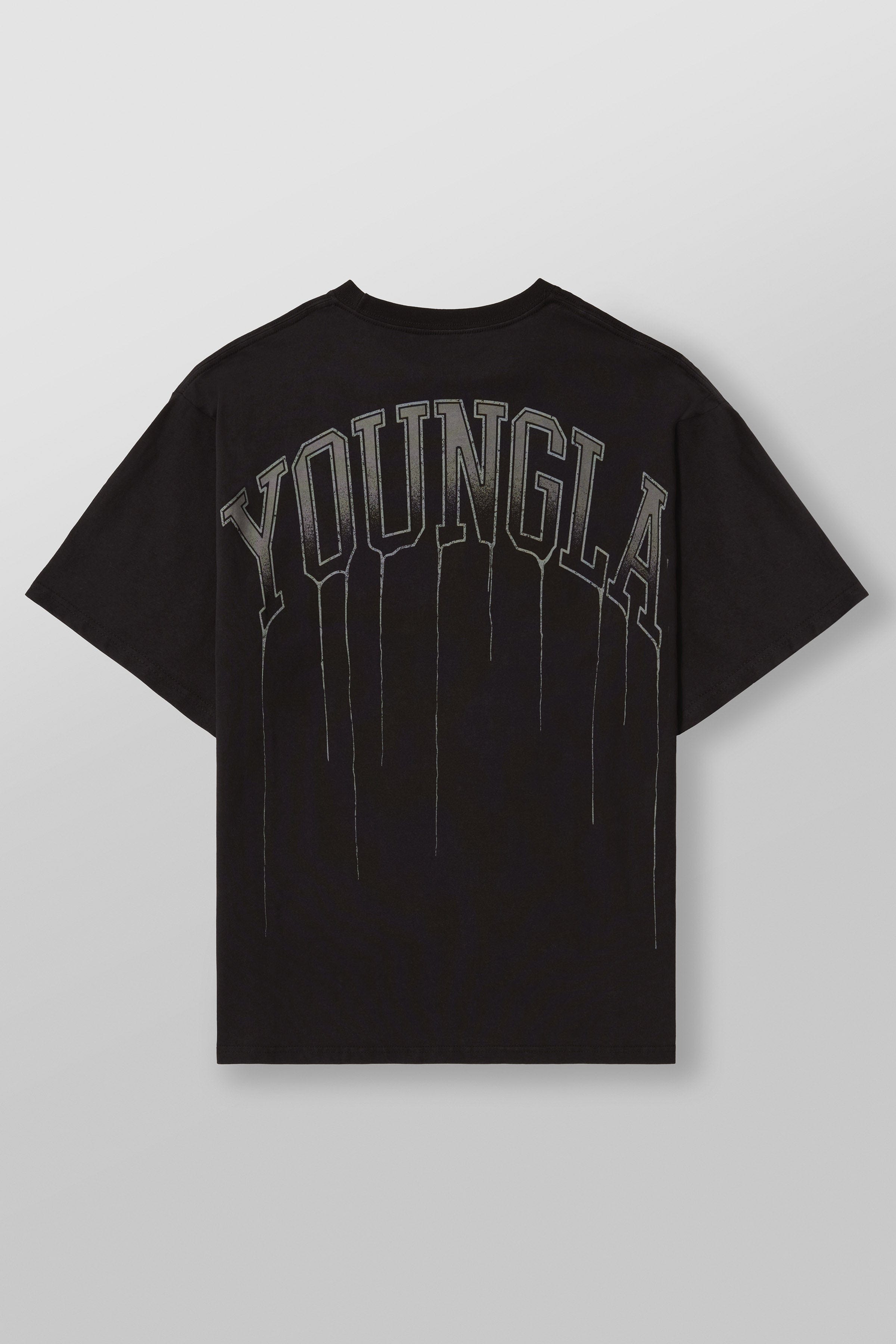 W428 - Drip Oversized Tee - Black Wash