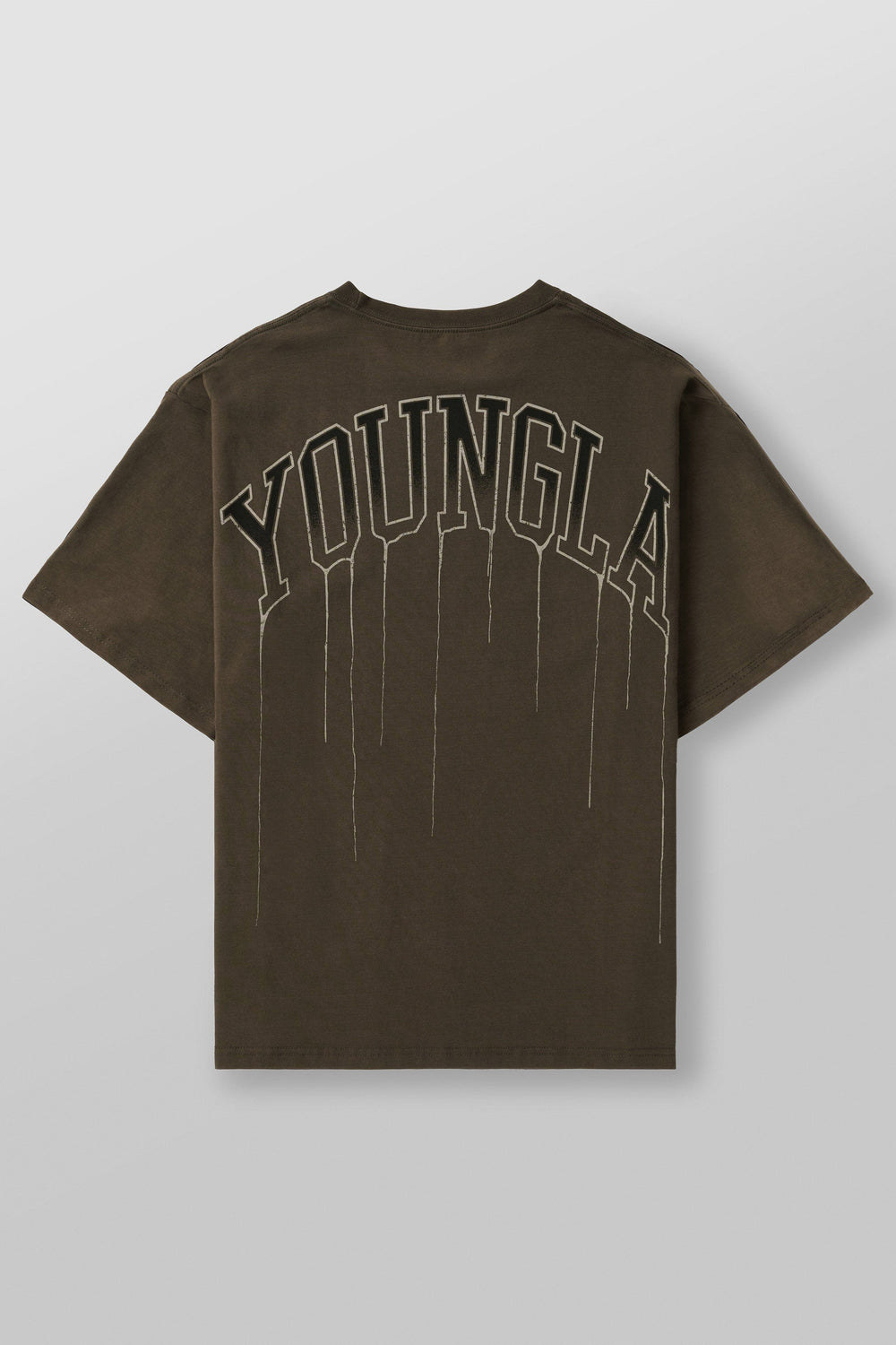 W428 - Drip Oversized Tee - Brown Wash