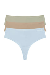 W637 Padded Thong 3-Pack - Green Pack