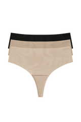 W637 Padded Thong 3-Pack - Neutral Pack