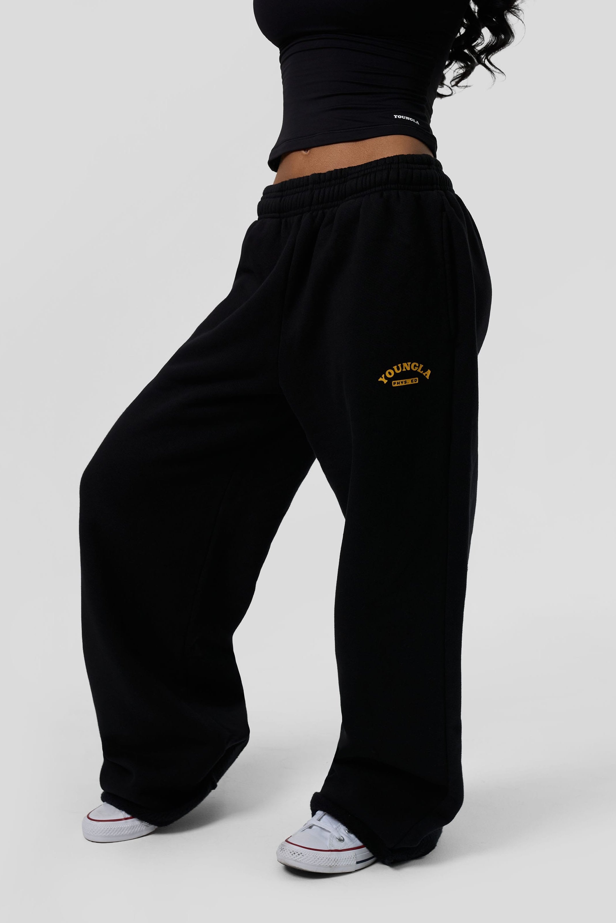 W2241 - P.E. Rawcut Sweats - Black/Gold