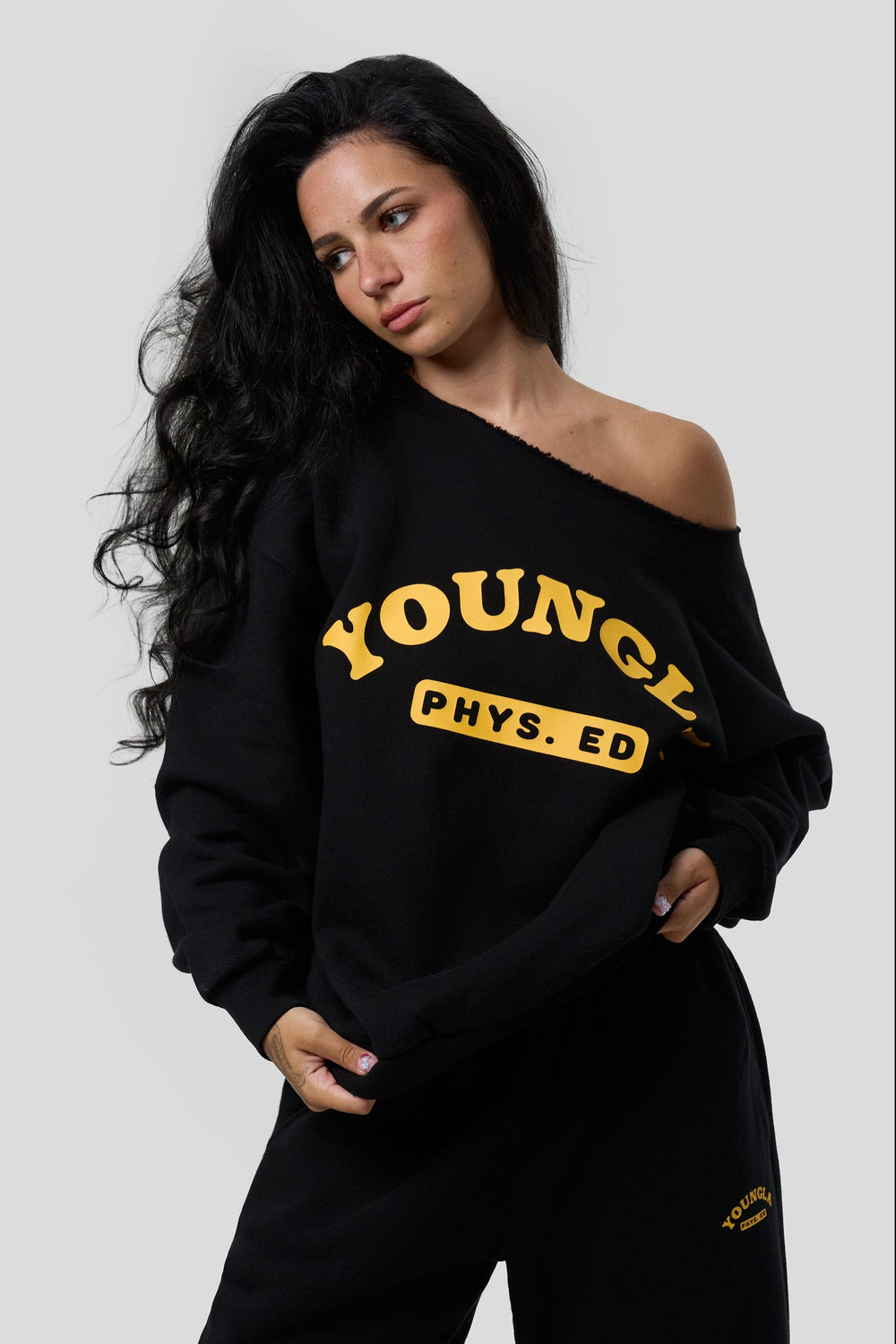 W5198 - P.E. Crewneck - Black/Gold