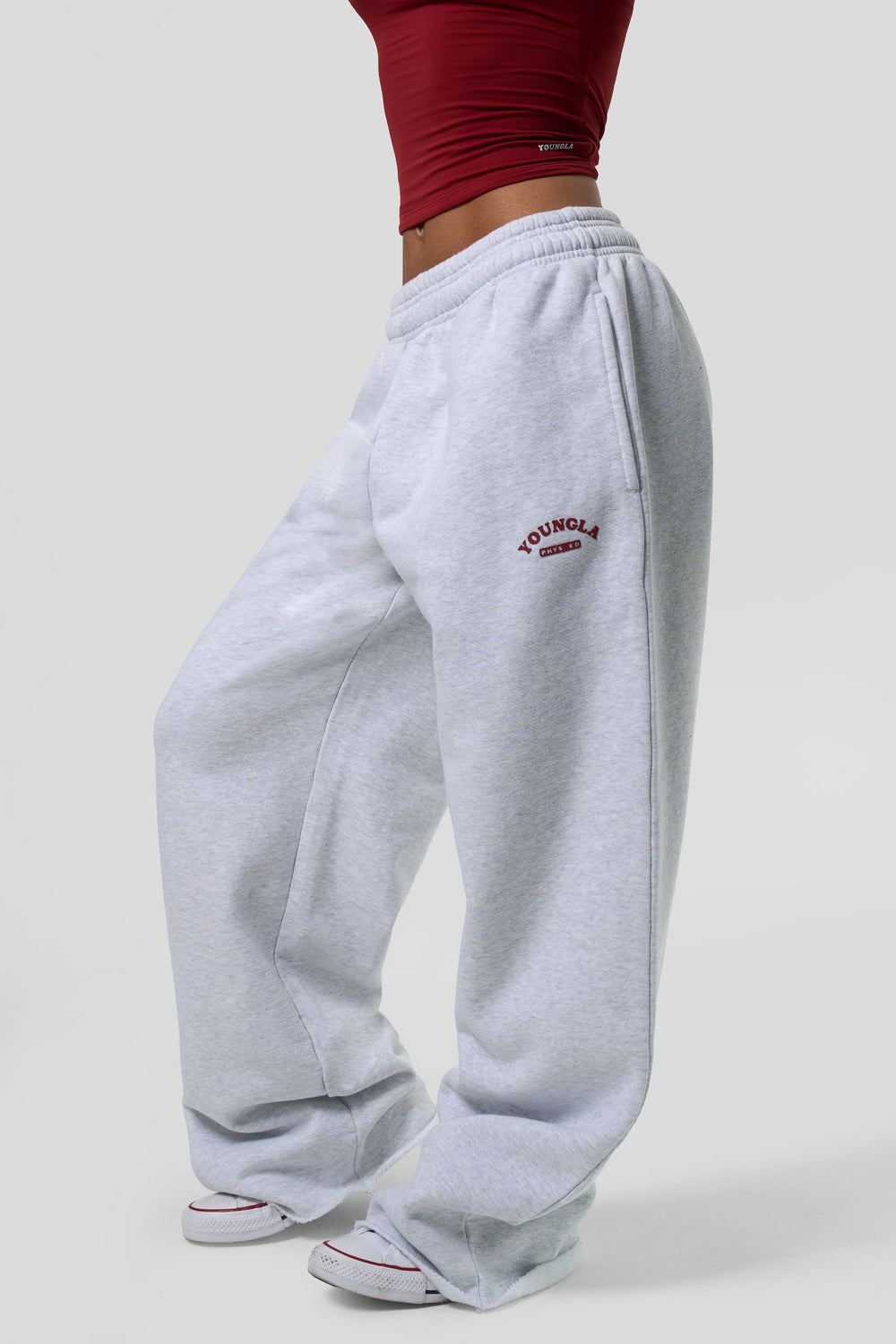 W2241 - P.E. Rawcut Sweats - Heather Grey